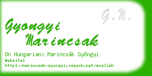 gyongyi marincsak business card